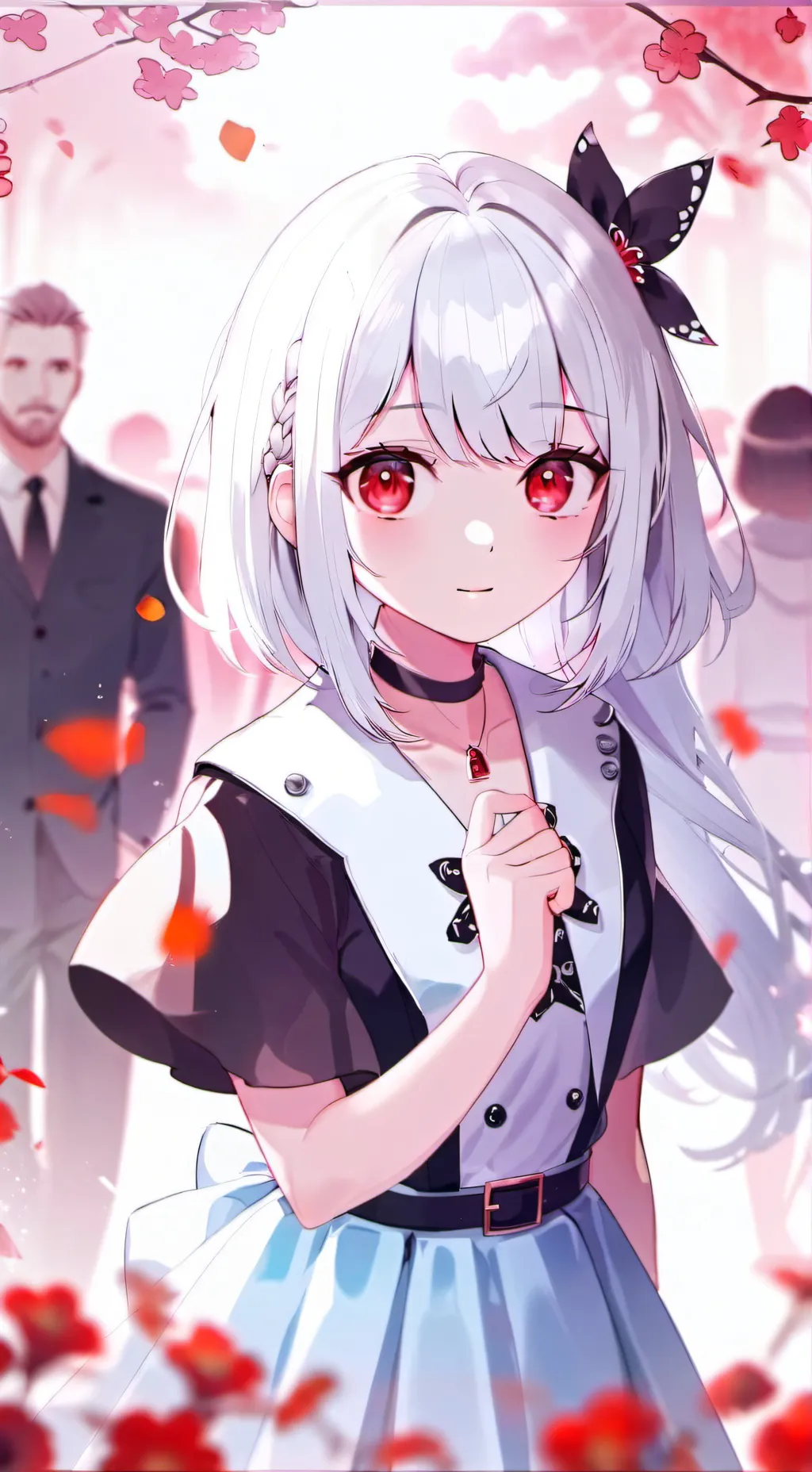 ai character: Sakura Hanami background