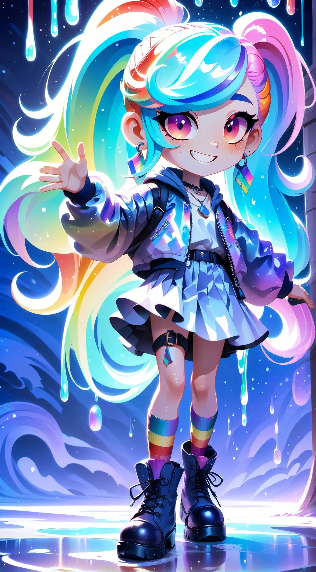 ai character: Rainbow Dash  background