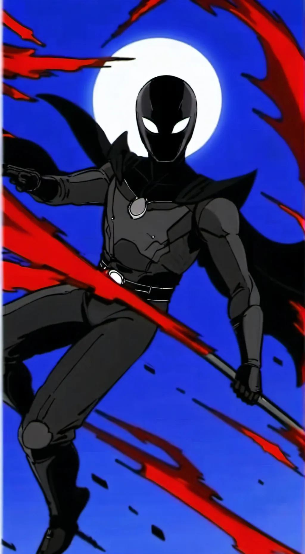 ai character: Red X (robin) background