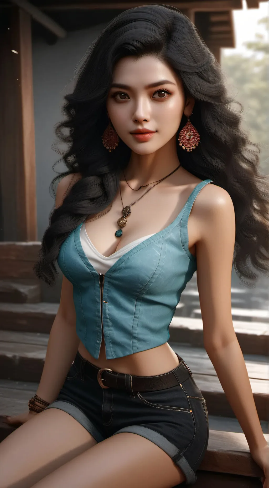 ai character: Sakura background