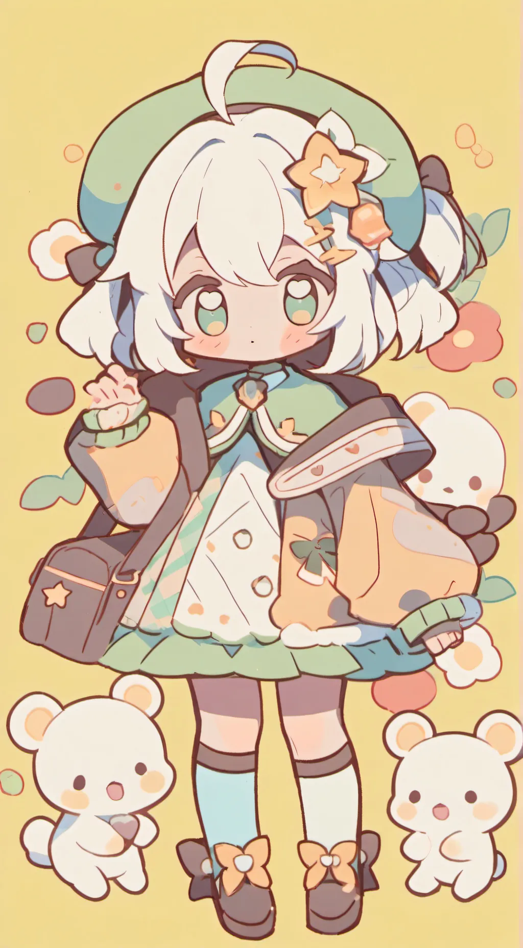 ai character: autumn background