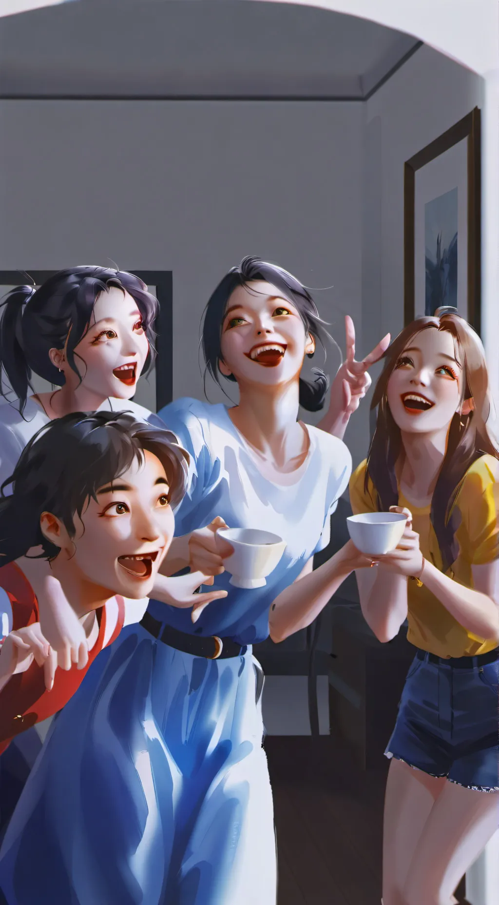 ai character: Birthday party background