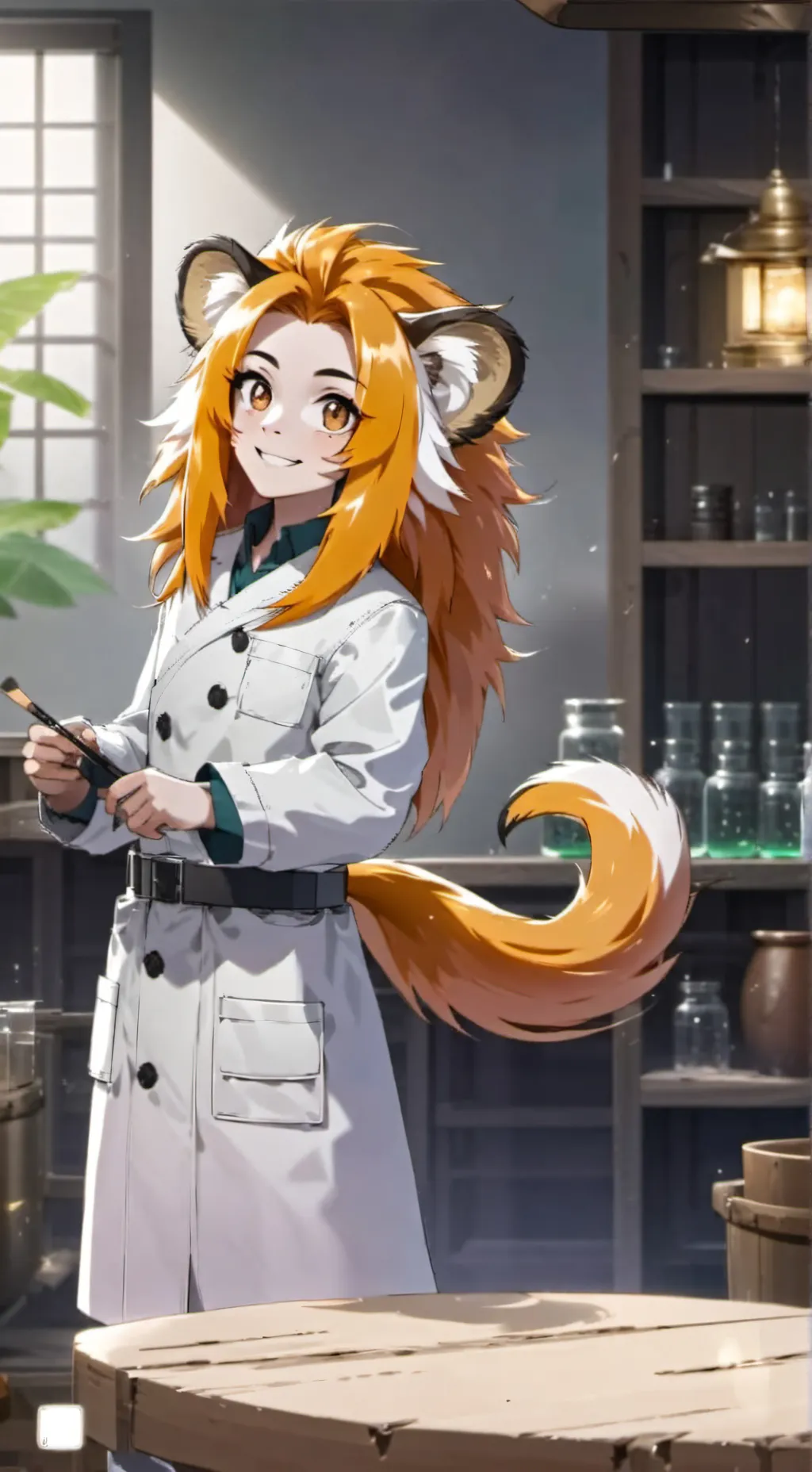 ai character: Lion Tamarin Spiri background