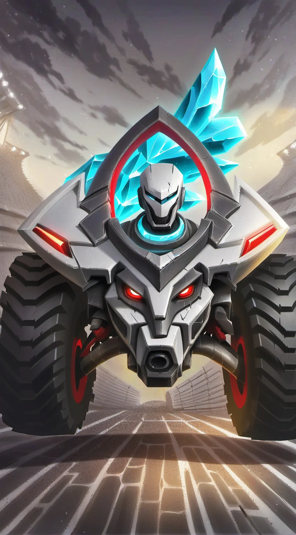 ai character: gray x acid  background