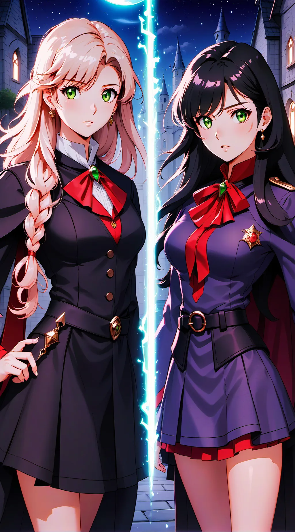 ai character: Mildred y Sabrina background