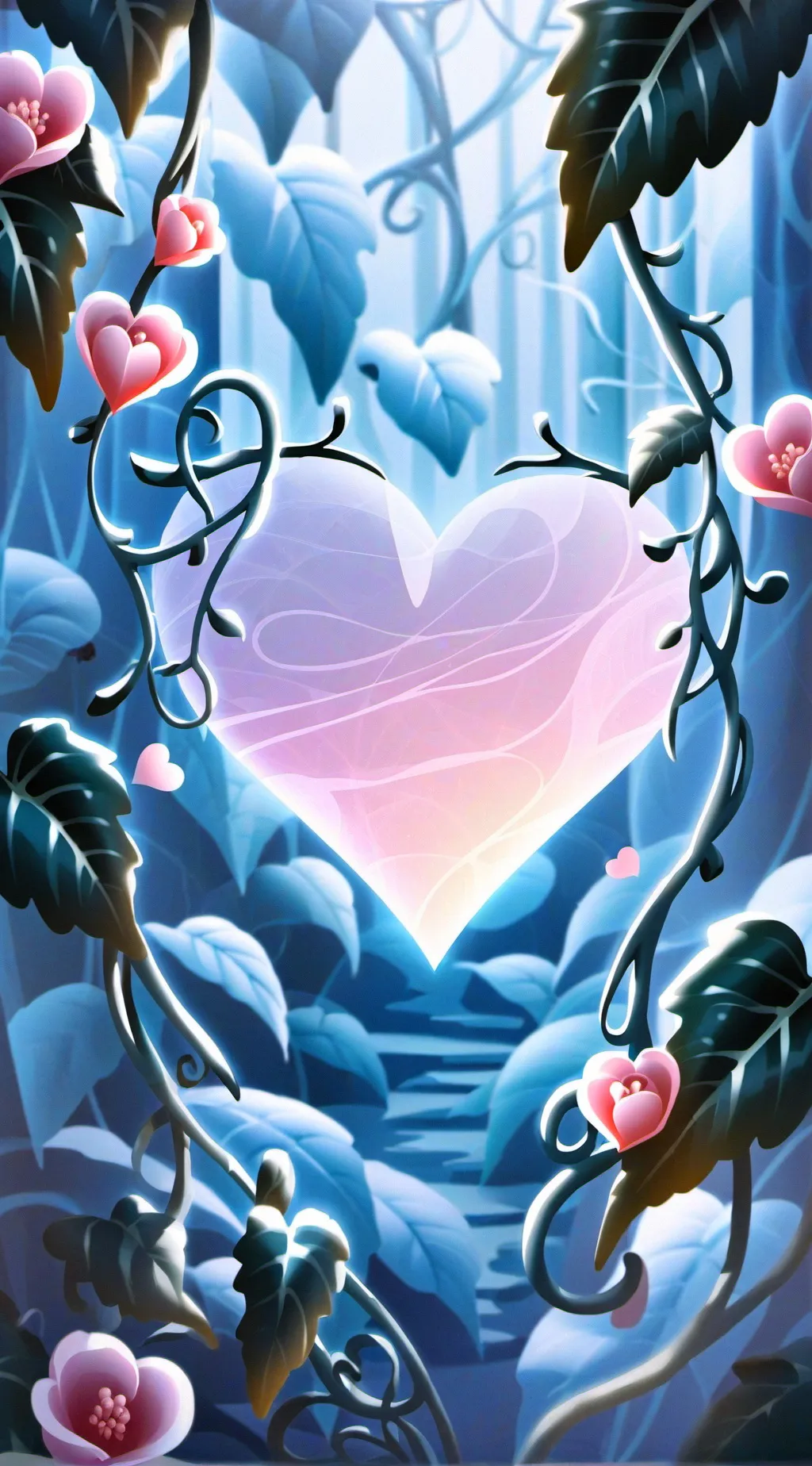 ai character: Heart takeover background