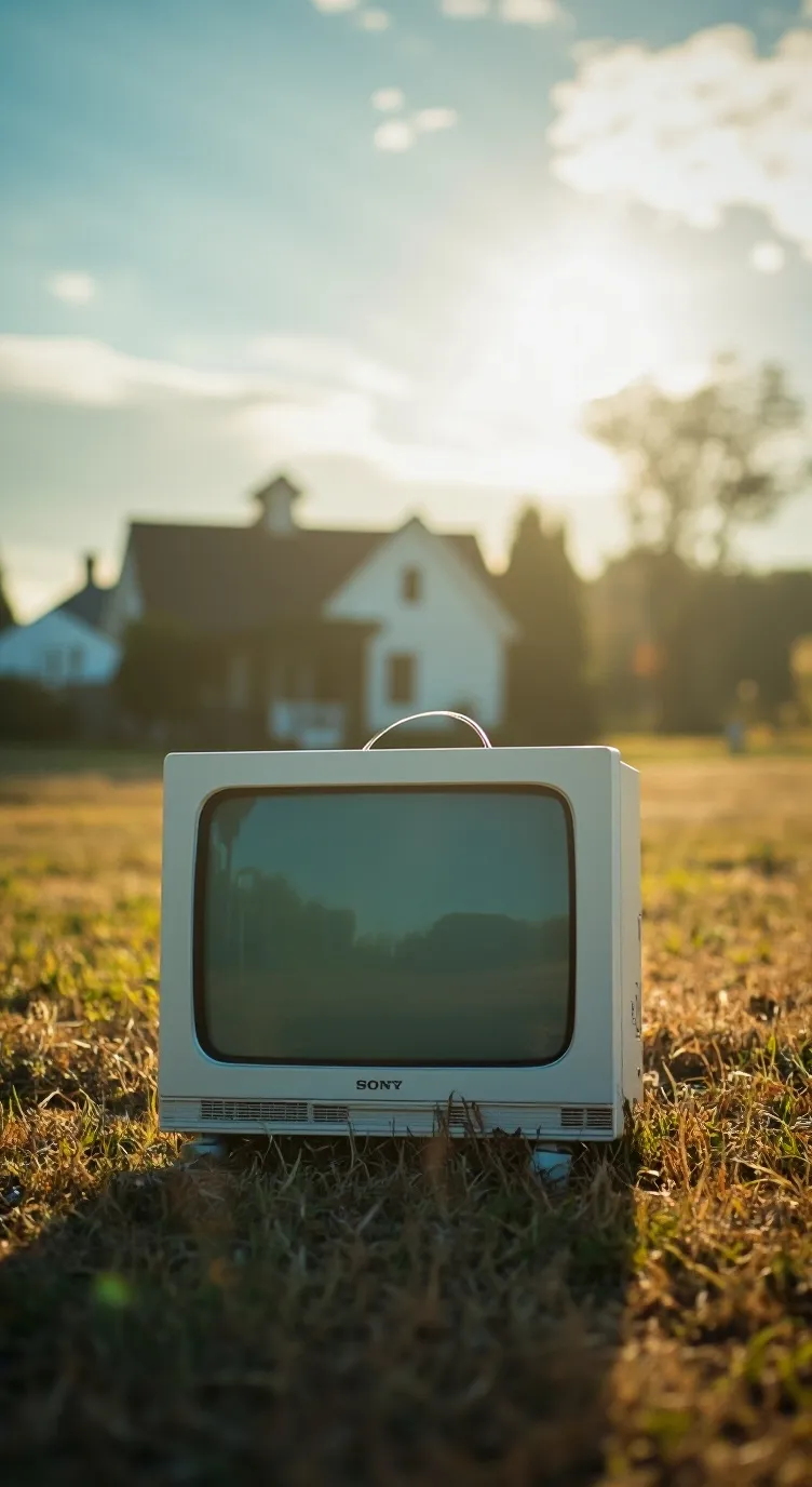 ai character: old TV life background