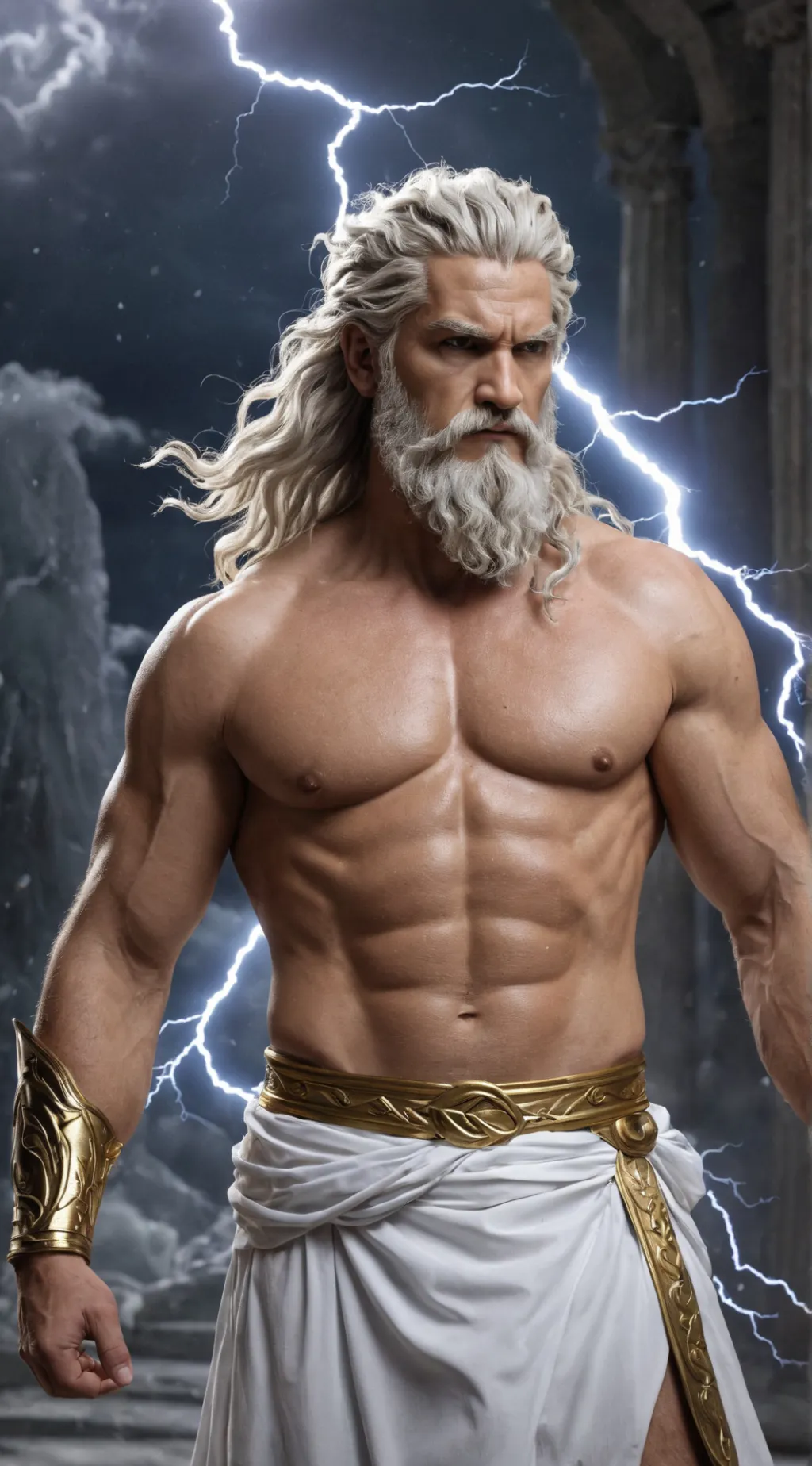 ai character: Zeus  background