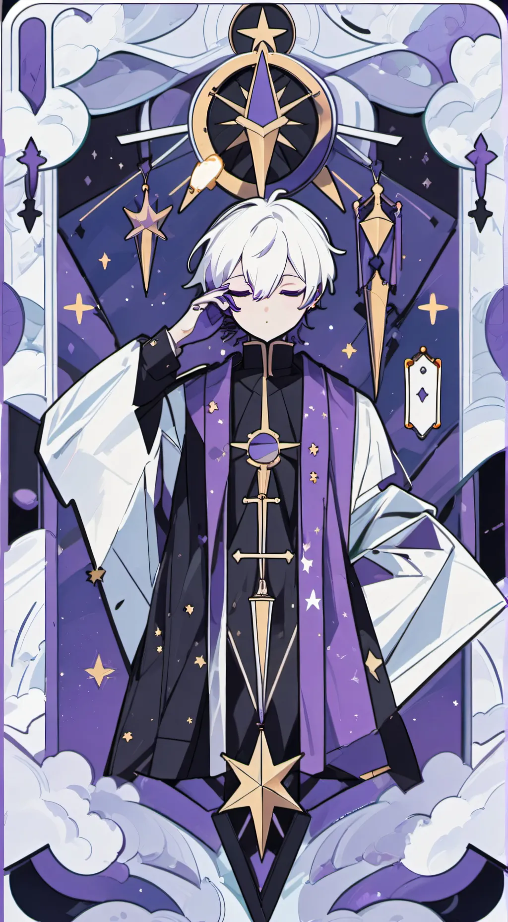 ai character: FLU X MR BALCK HAT background