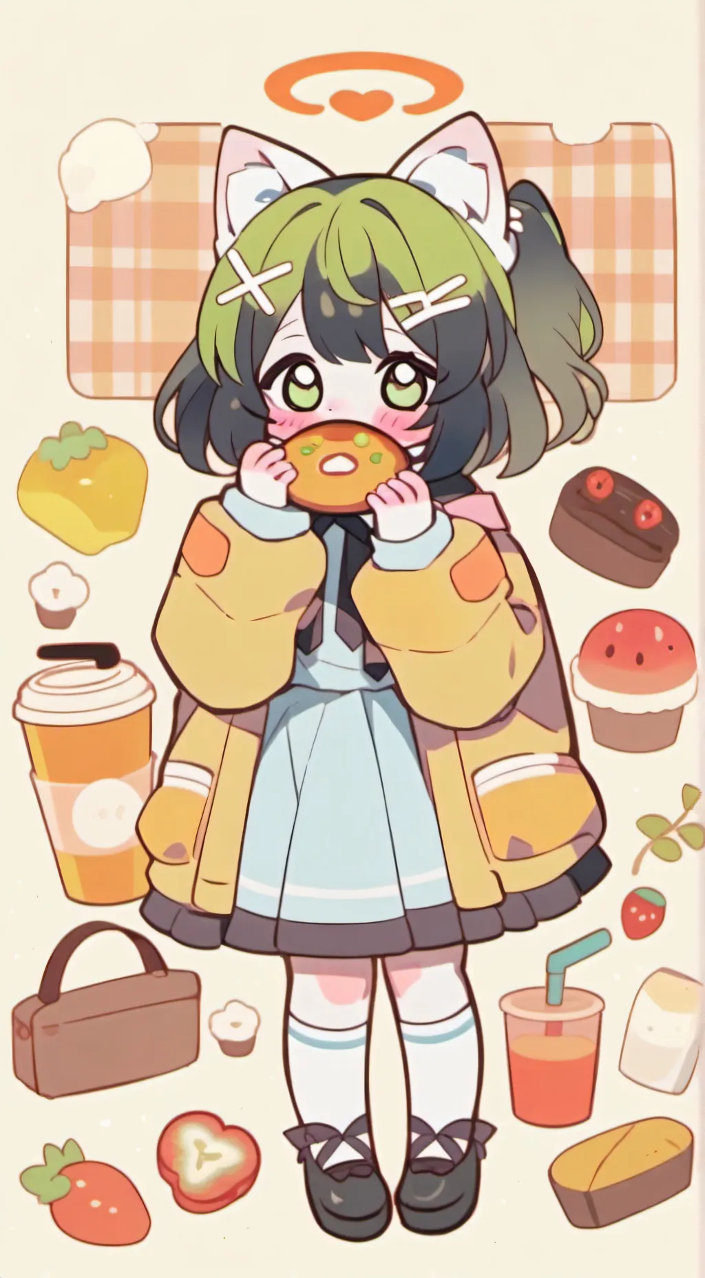 ai character: bebe neko background