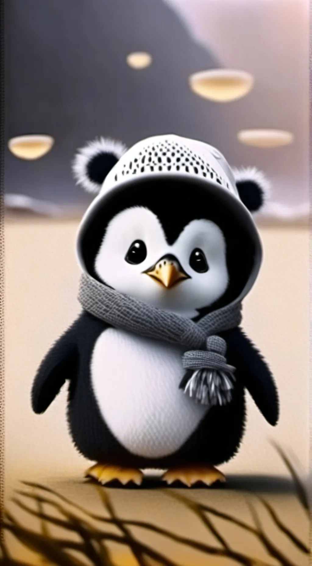 ai character: manchots  background