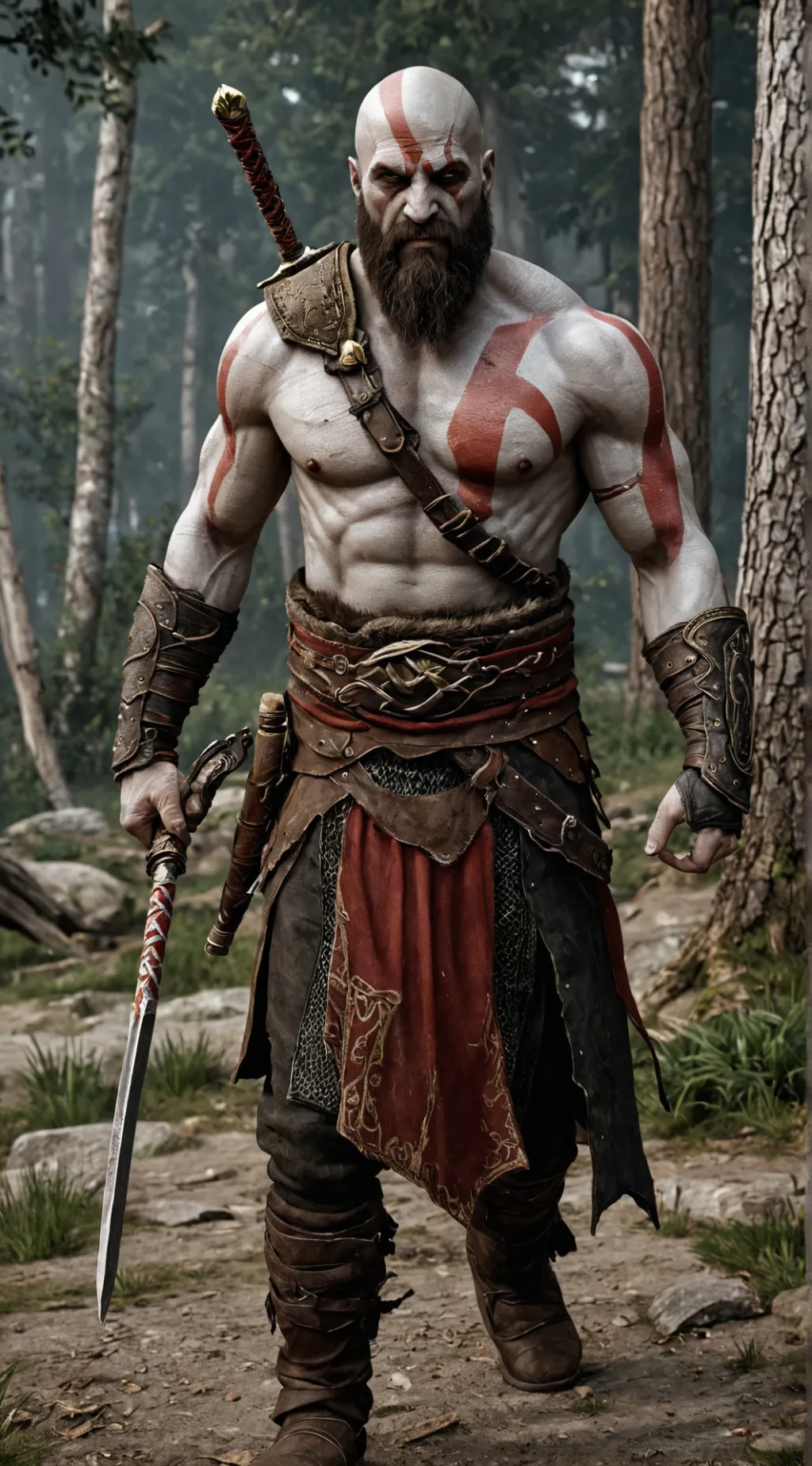 ai character: kratos background