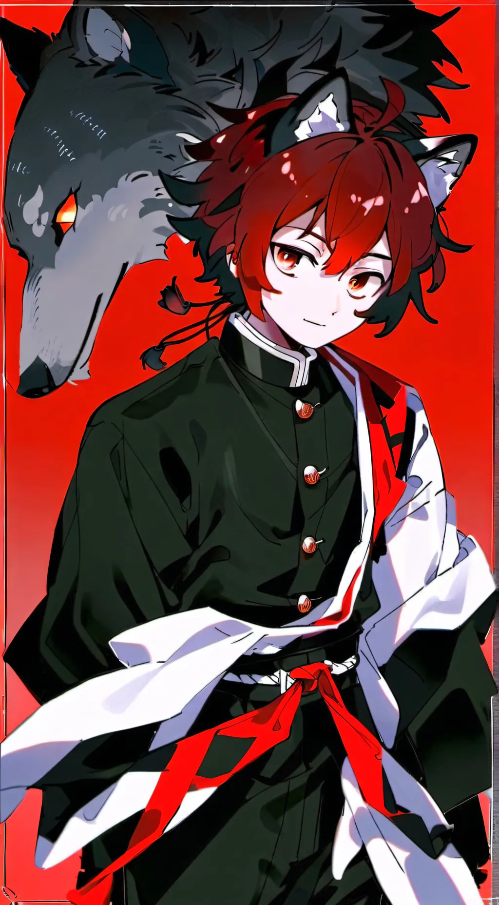 ai character: wolf tanjiro  background
