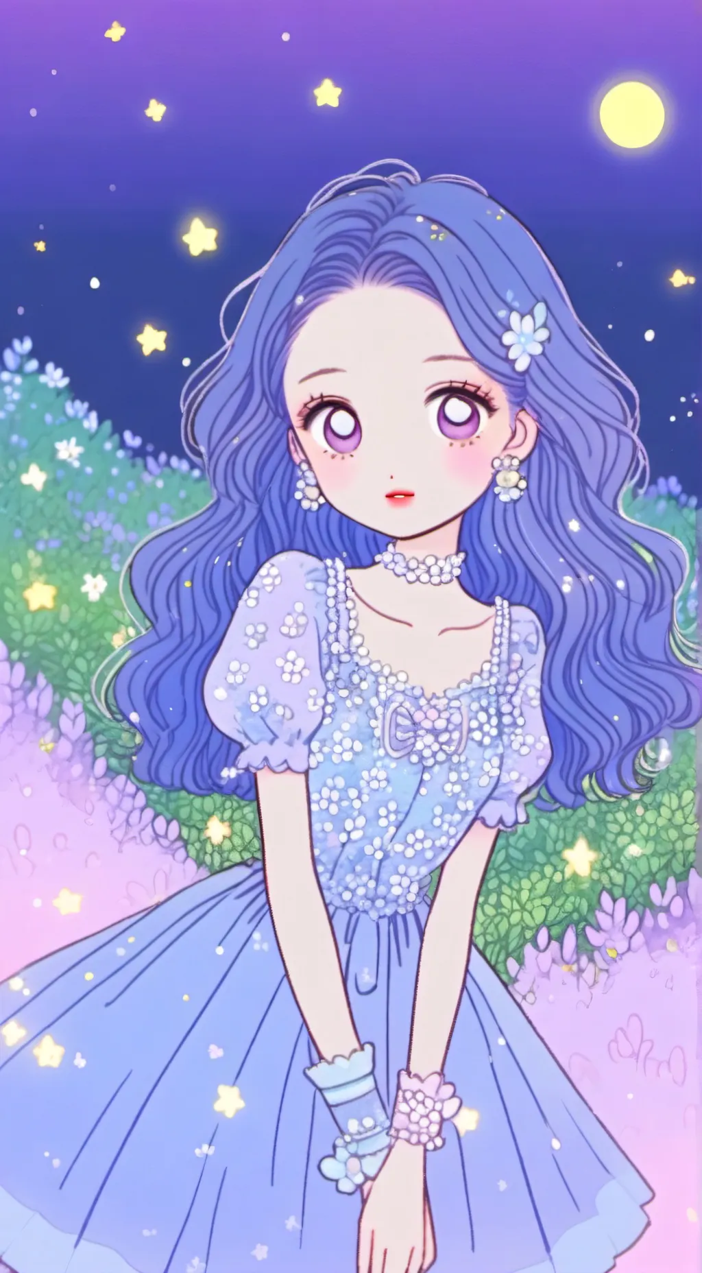 ai character: WendaPinkiVineria background