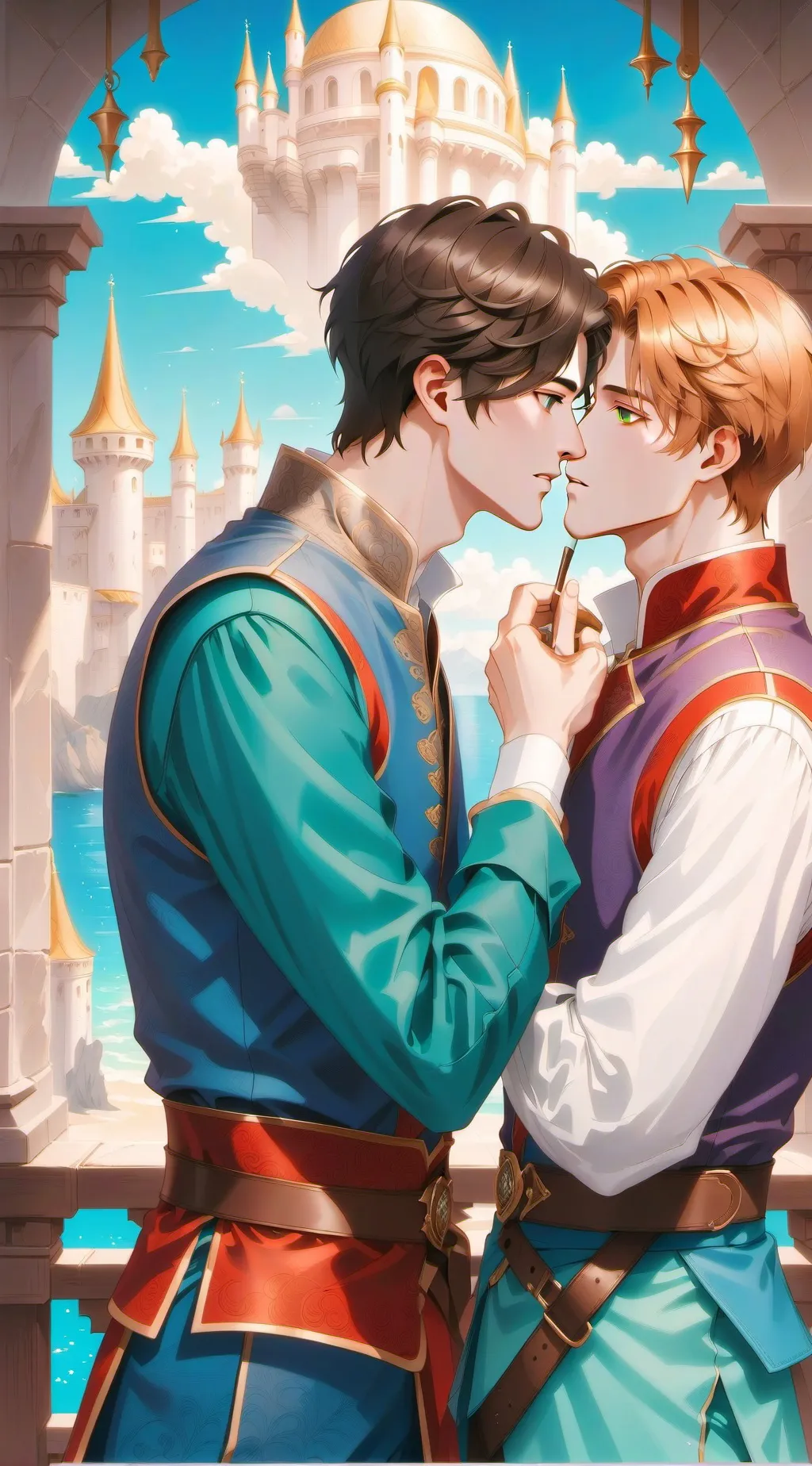 ai character: Gay love background