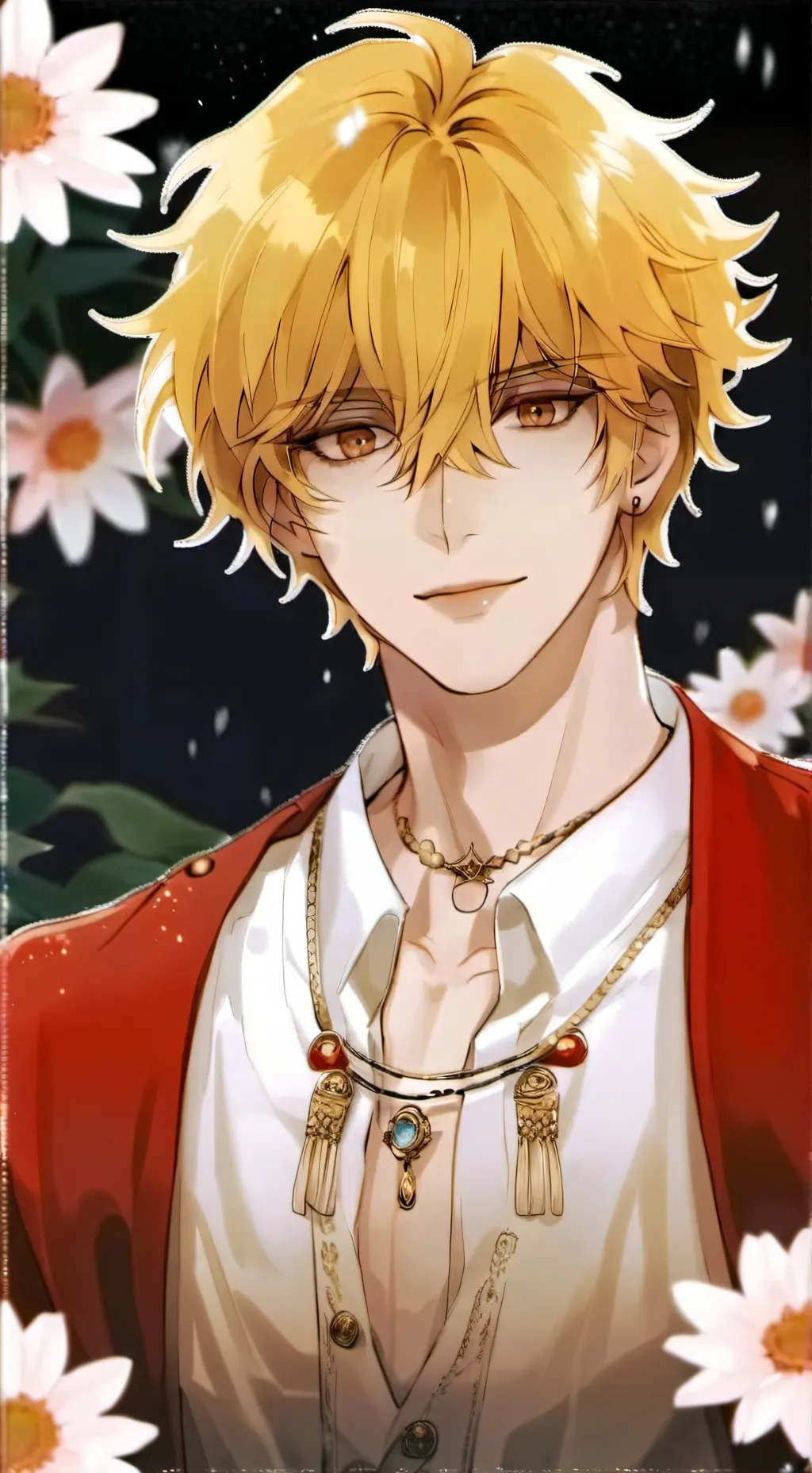 ai character: lace background