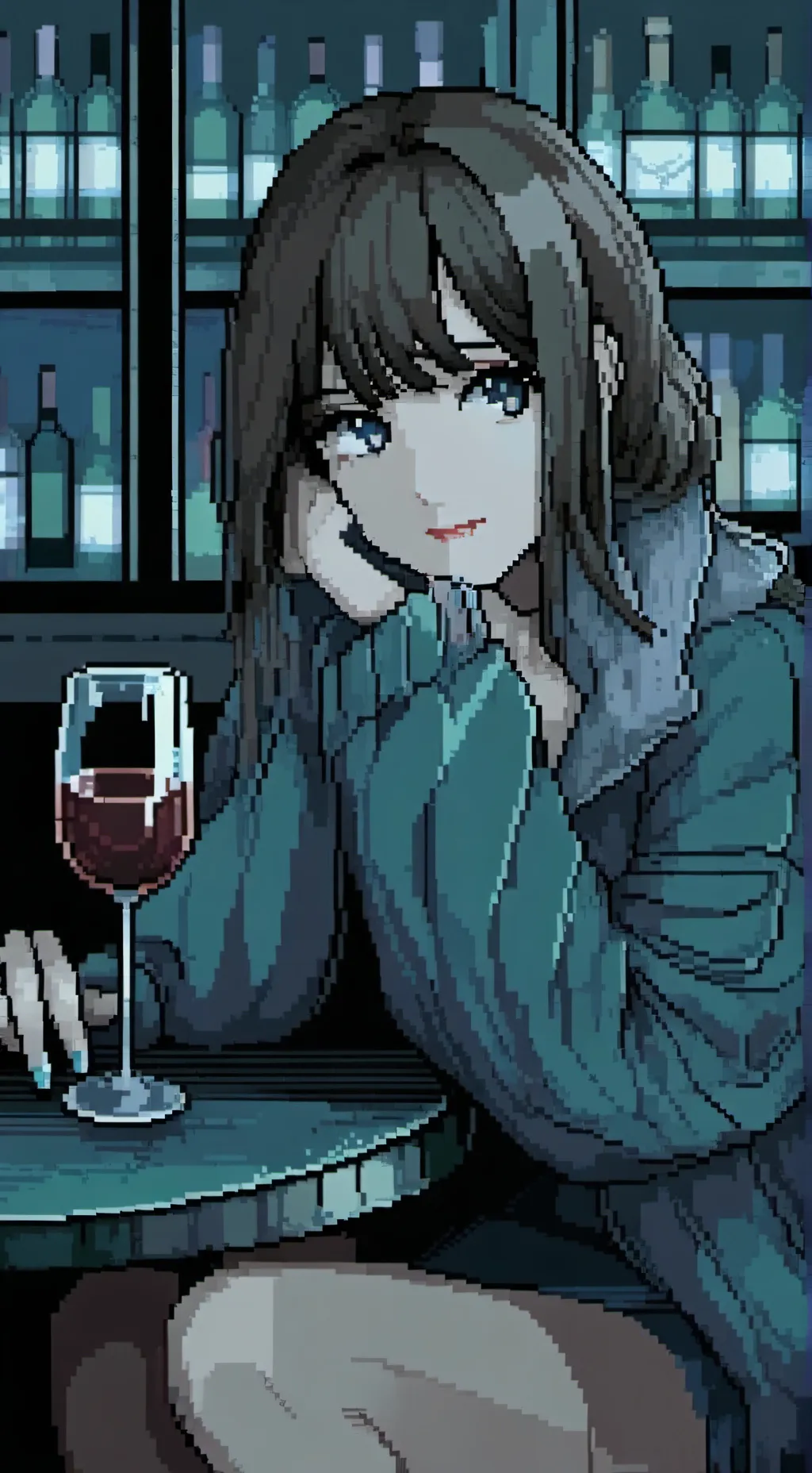 ai character: Unexpected night background