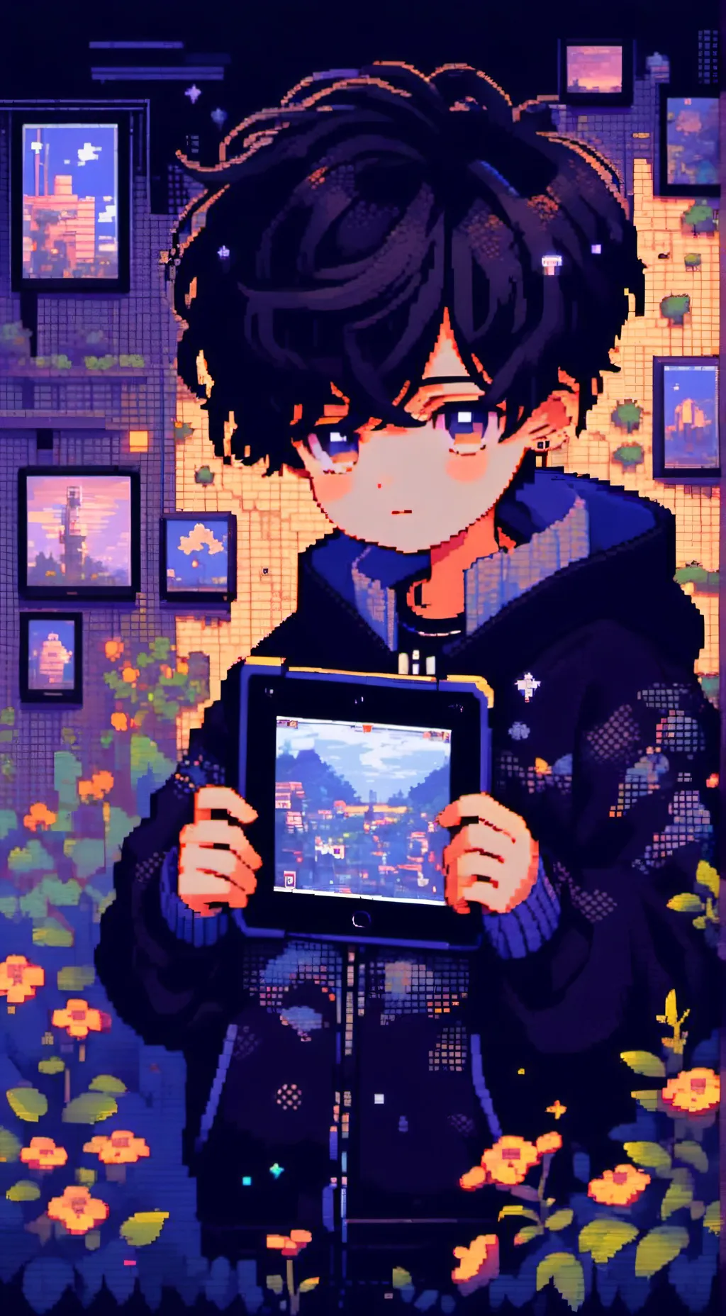 ai character: iPad kid background