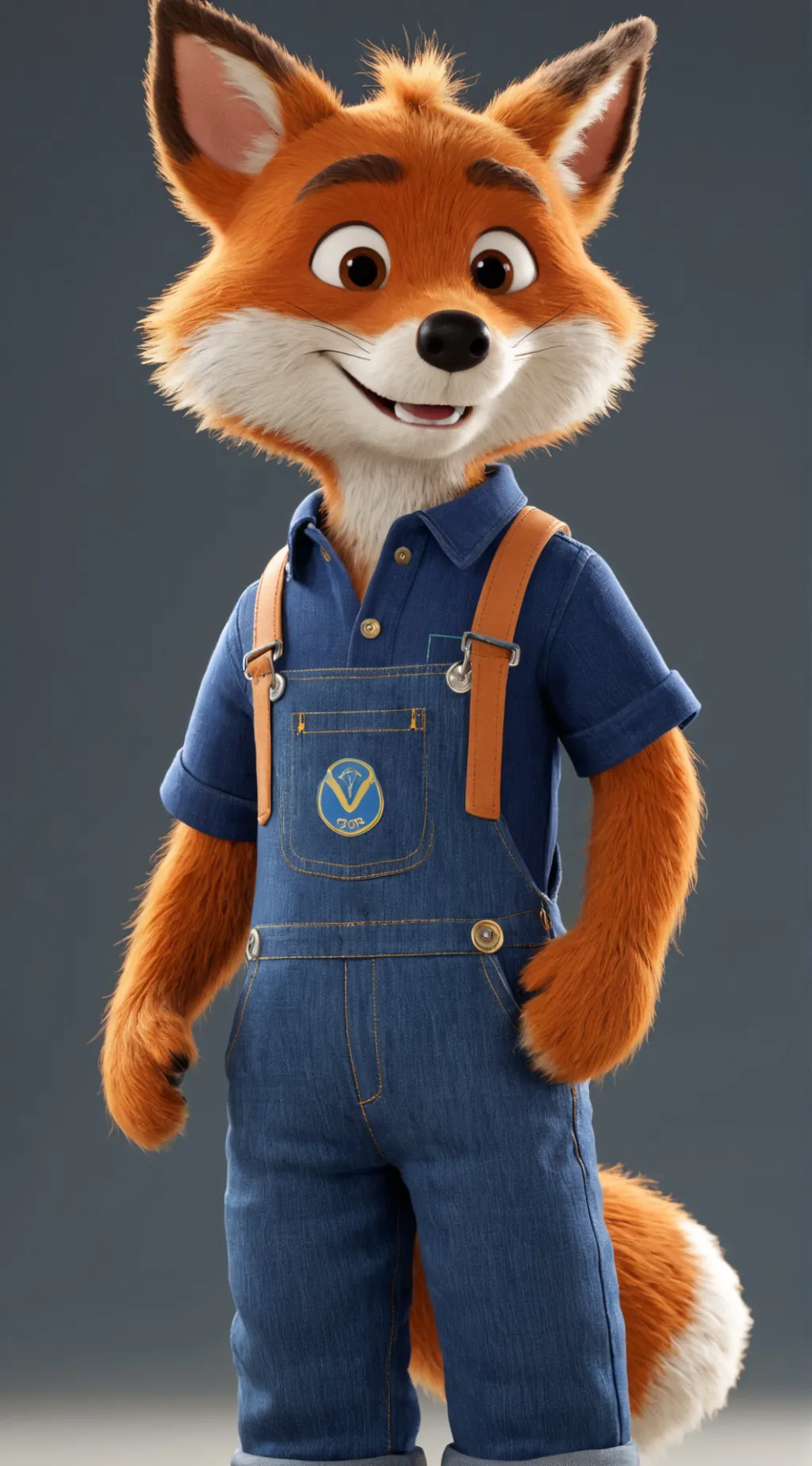 ai character: Giedon gray  background