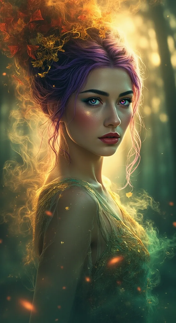ai character: Lyra Violetheart  background
