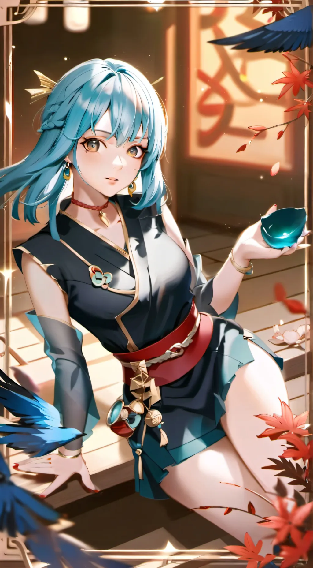ai character: Kiyomi Shiranui  background
