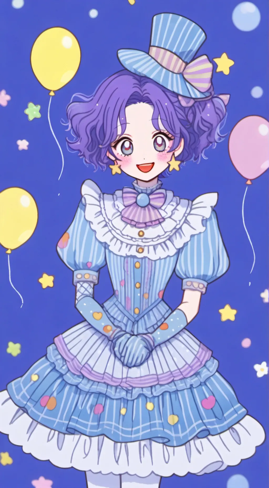 ai character: noddles the clown  background
