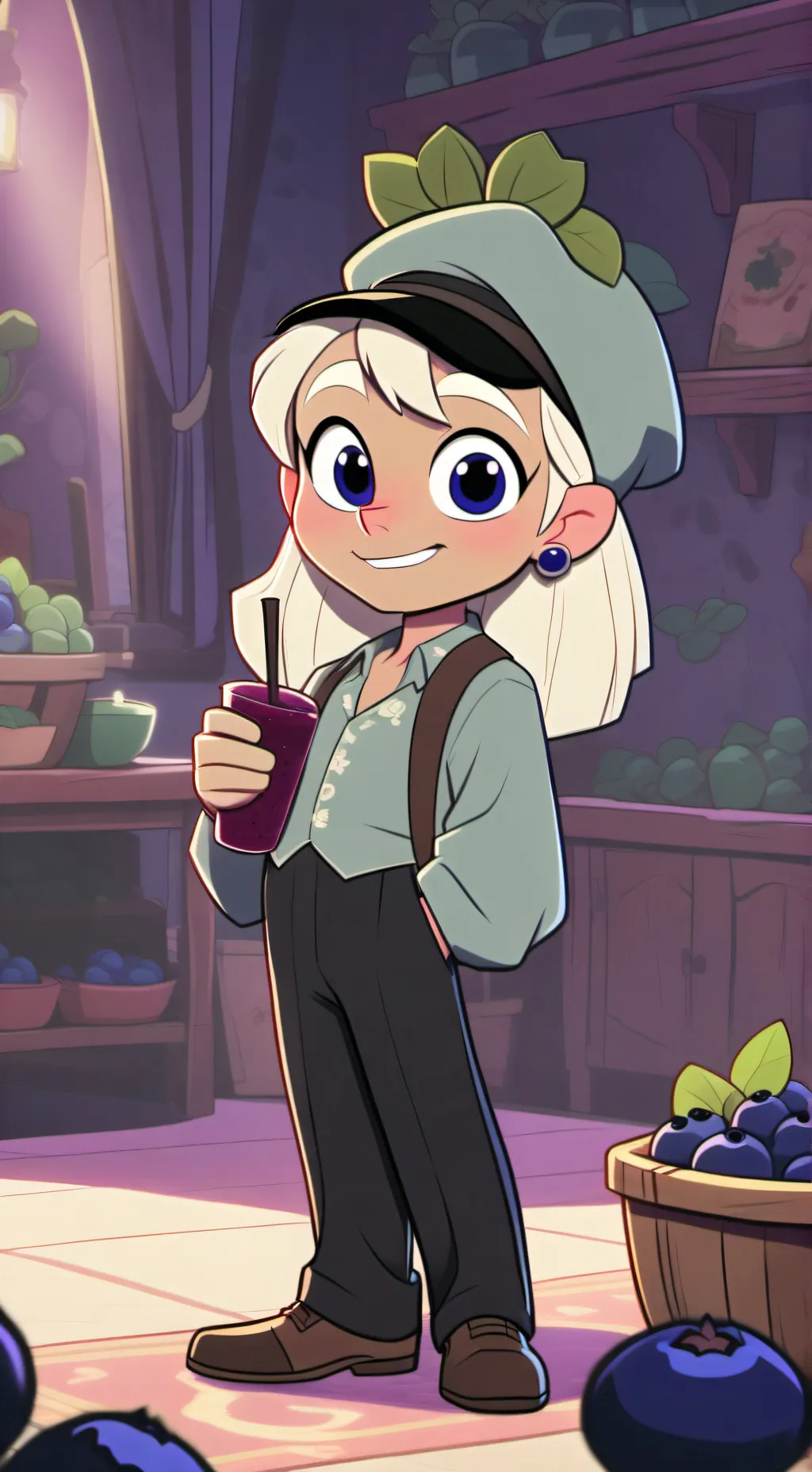 ai character: Berry background