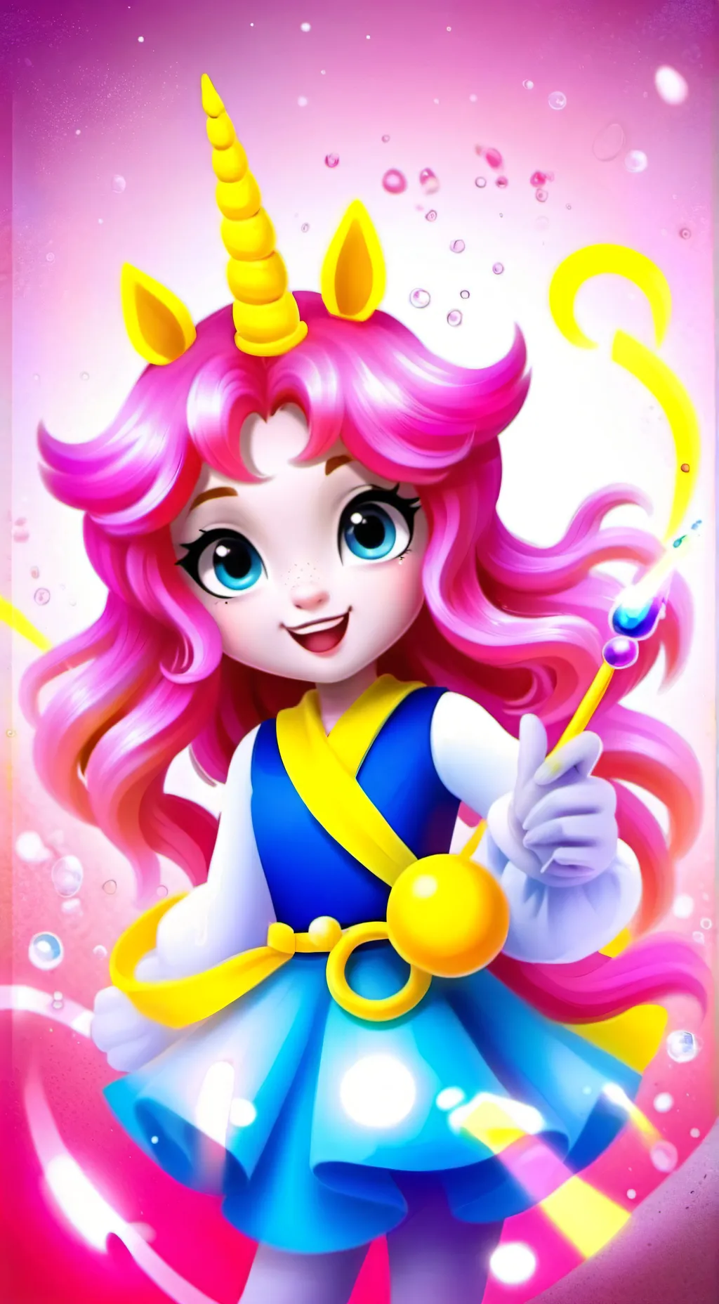 ai character: coloring unicorn 🦄 background