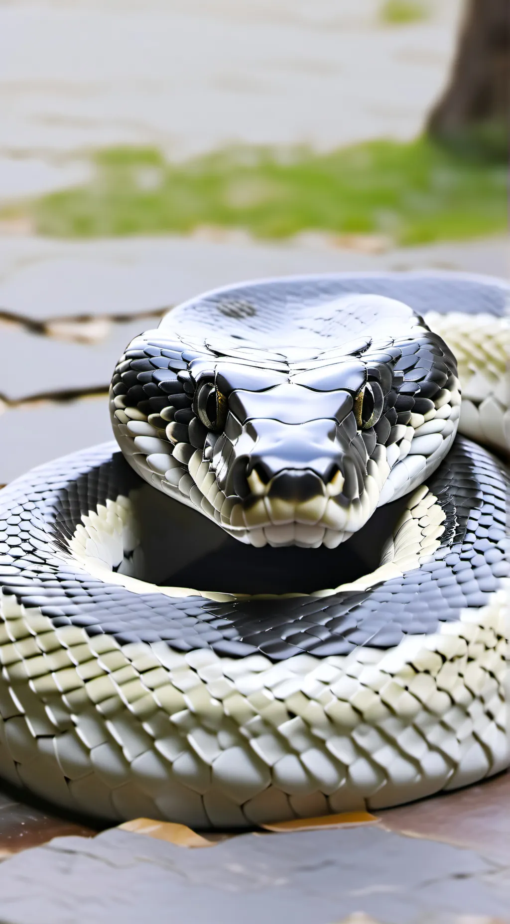 ai character: a giant snake background