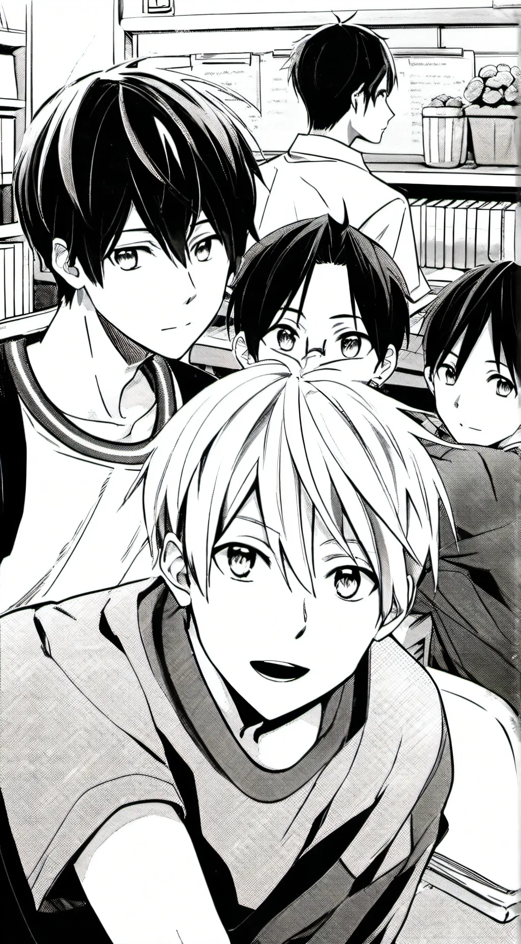 ai character: school boy only.  background