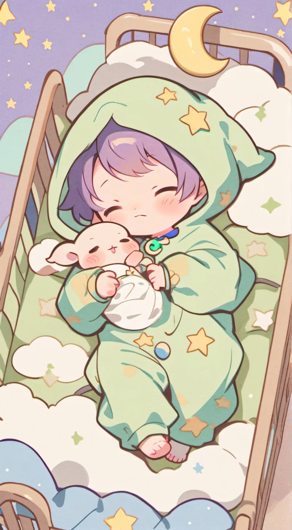 ai character: Moon Baby background