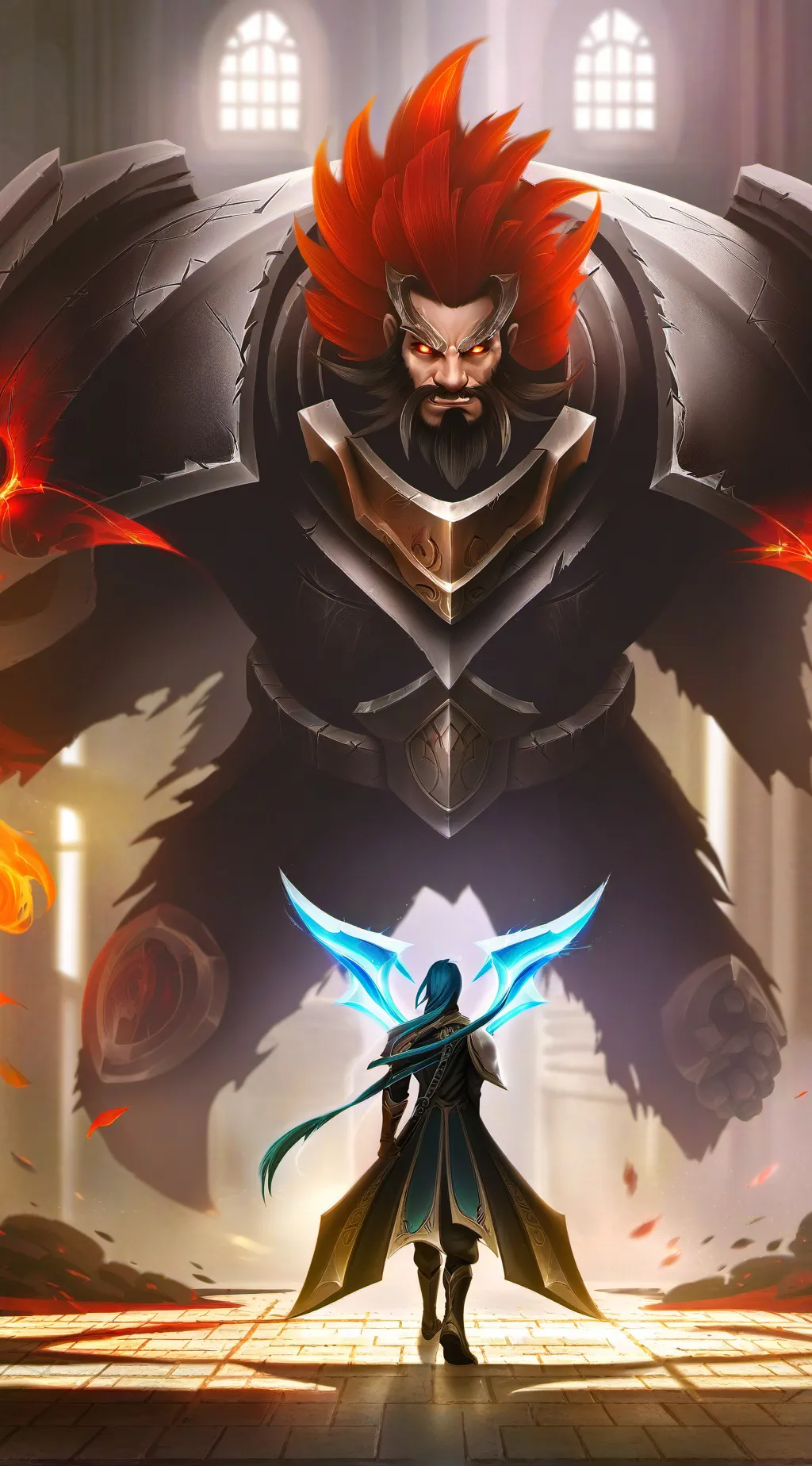 ai character: krampus  background