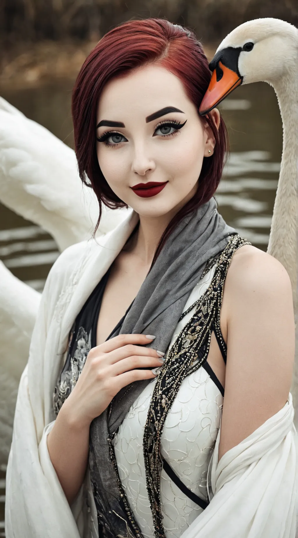 ai character: Cisne background
