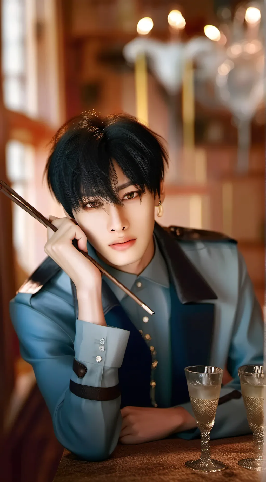 ai character: bangchan skz background