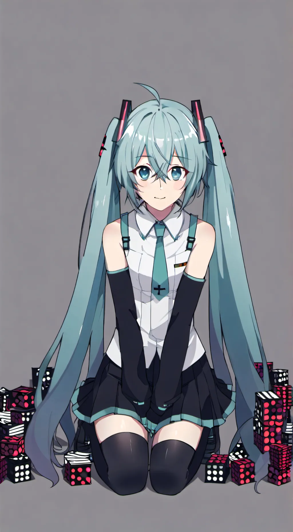 ai character: hatsune miku background