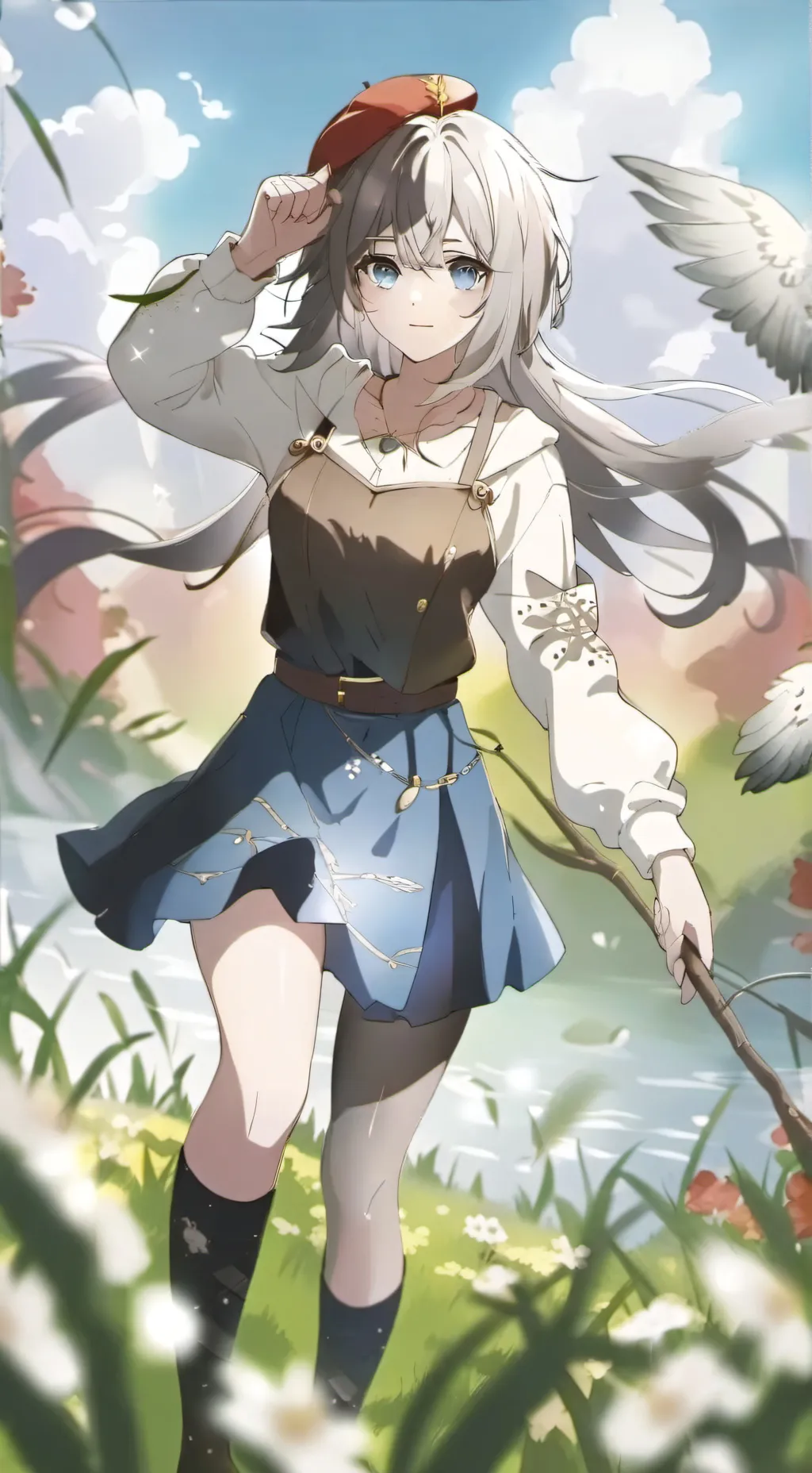 ai character: sky background
