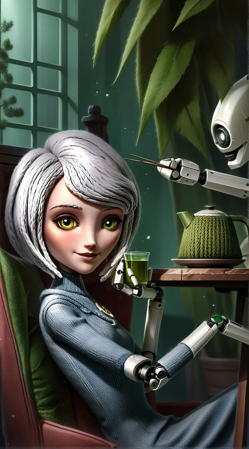 ai character: Eleanor Cuddlebot background