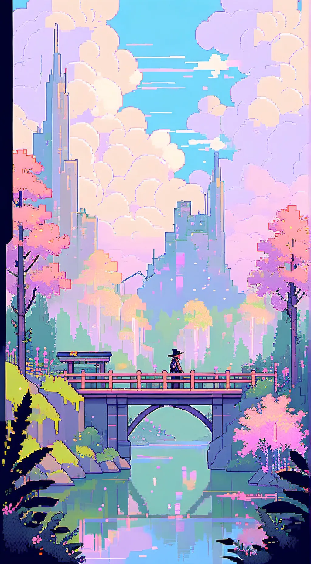 ai character: Pixels  background