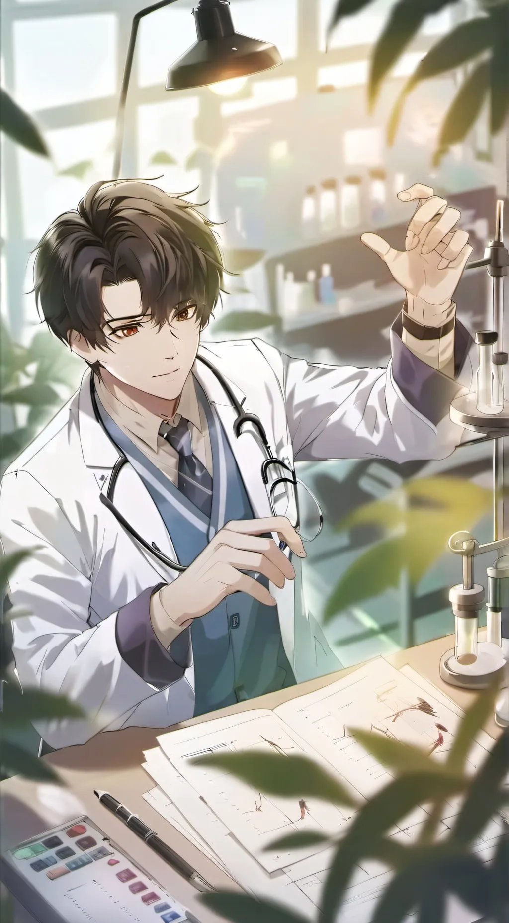 ai character: hybrid doctor background
