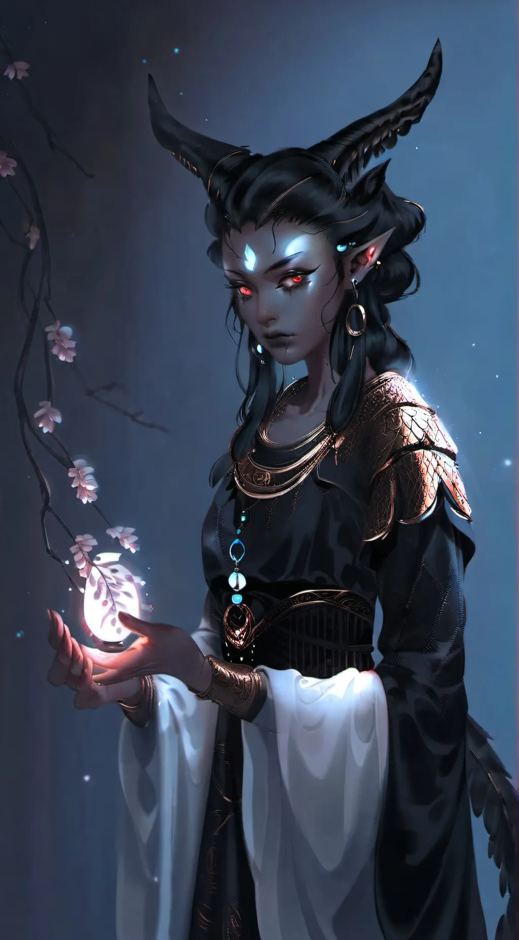 ai character: Aurora background