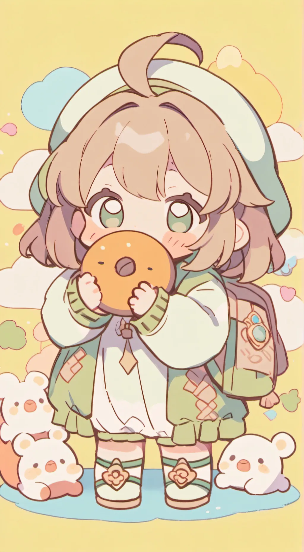 ai character: baby  background