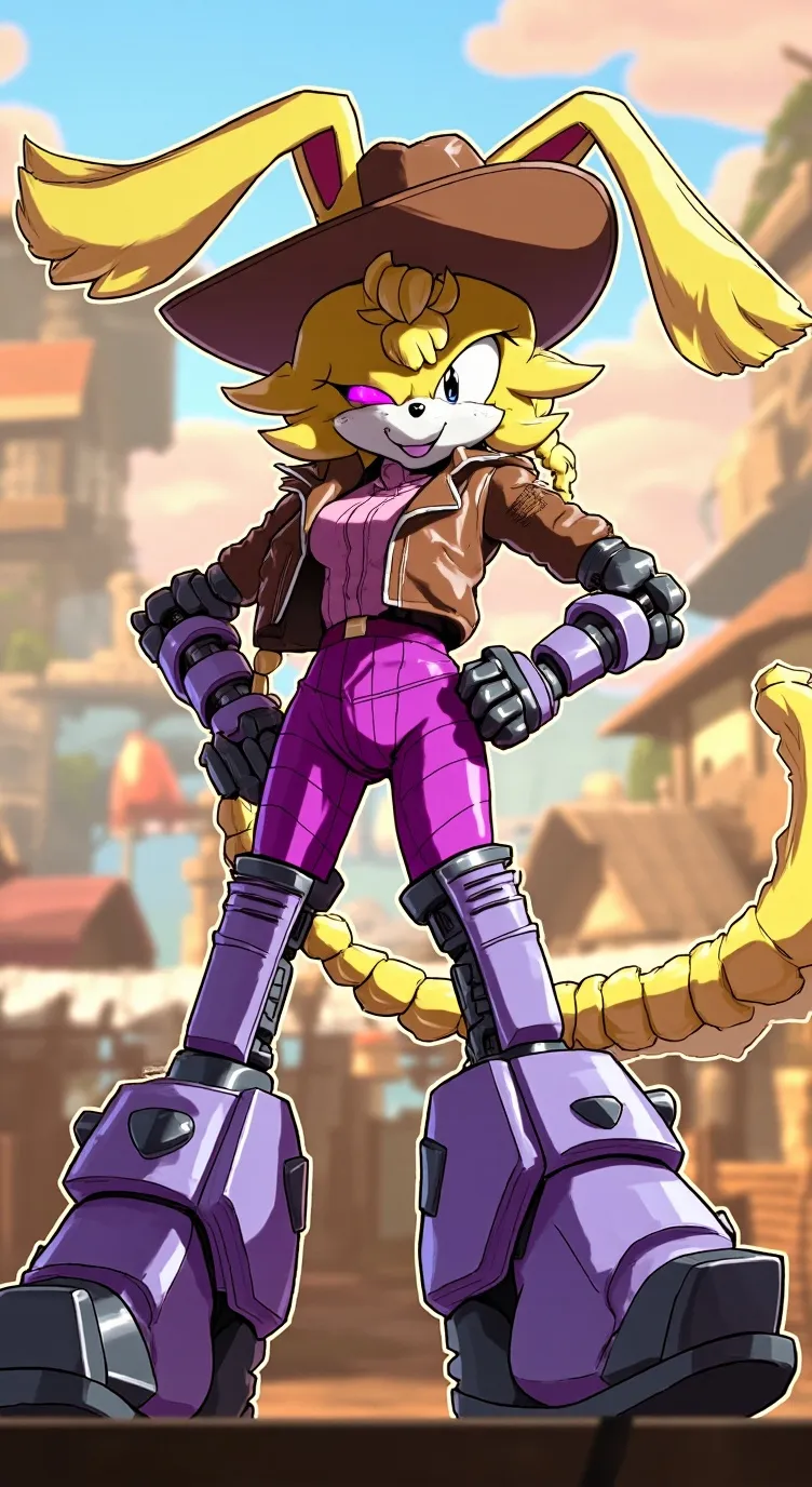 ai character: Bunnie Rabbot background