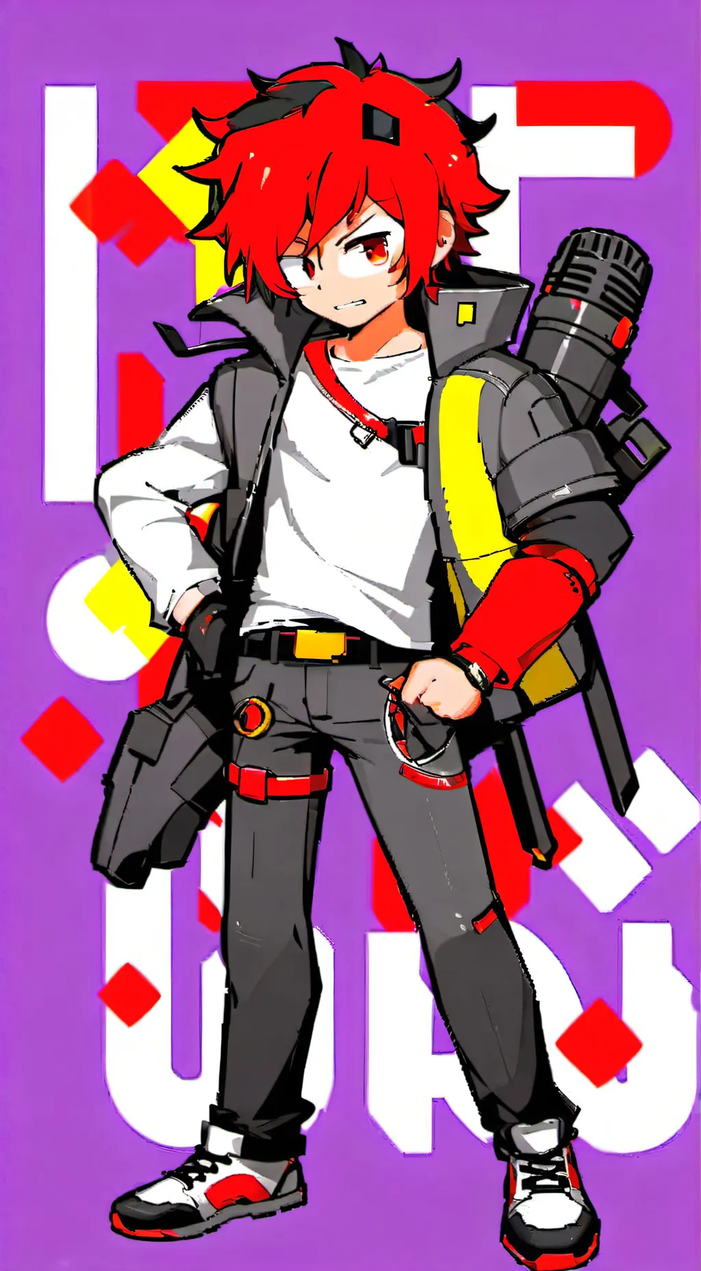 ai character: Inpostor Red Human background