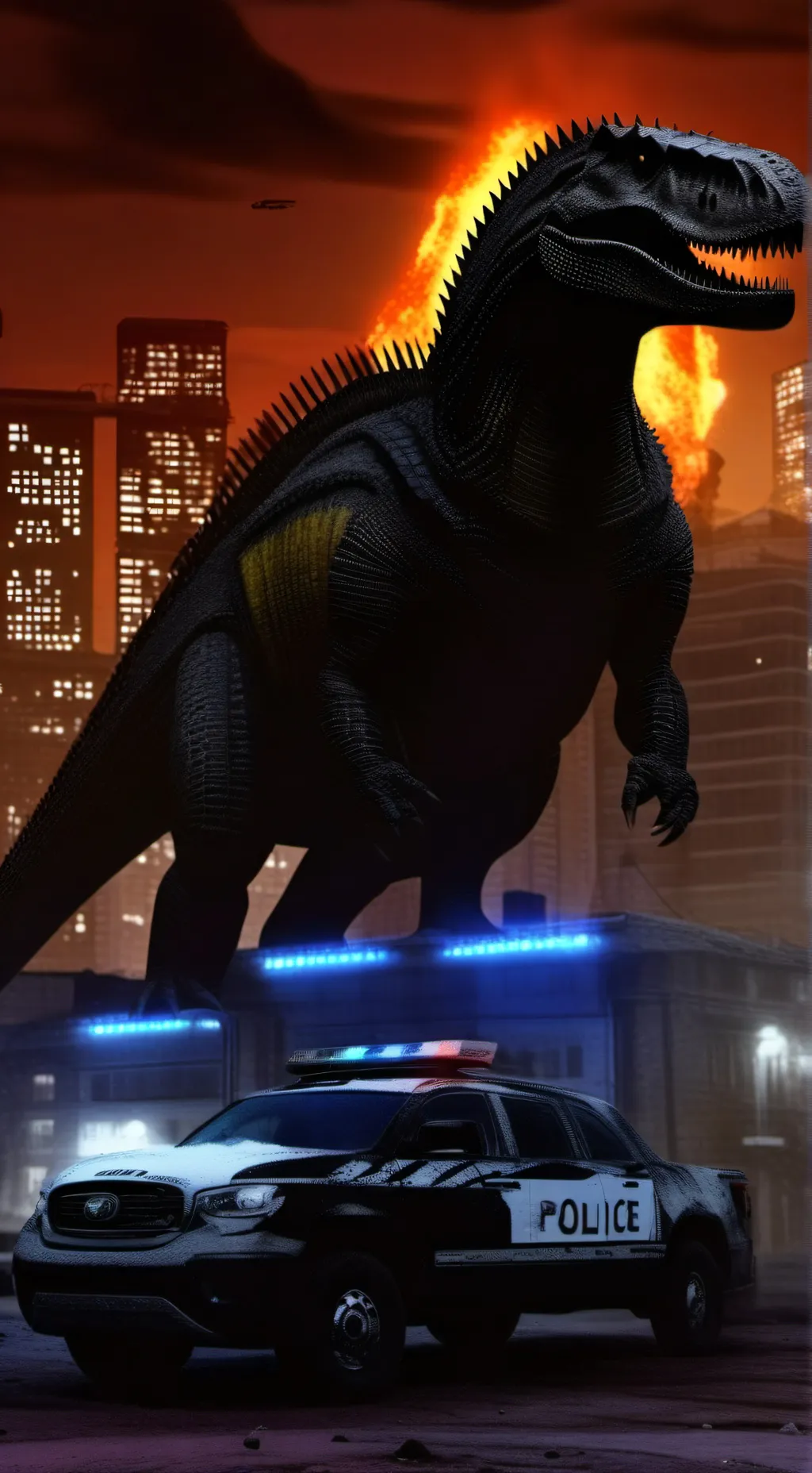 ai character: Spinosaurus  background