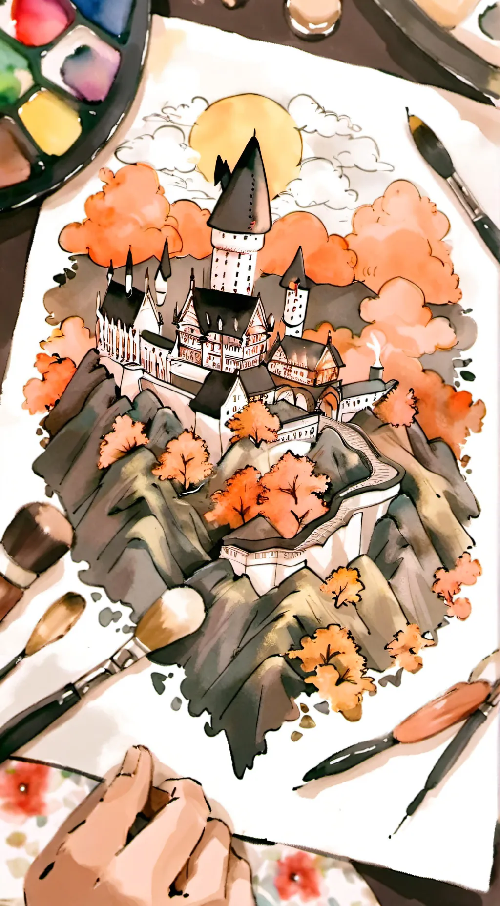 ai character: Hogwarts  background