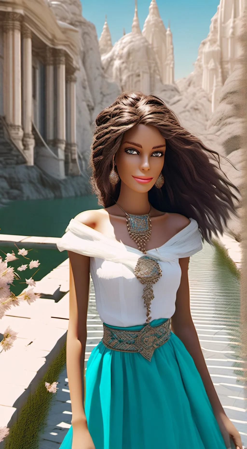ai character: Барби background
