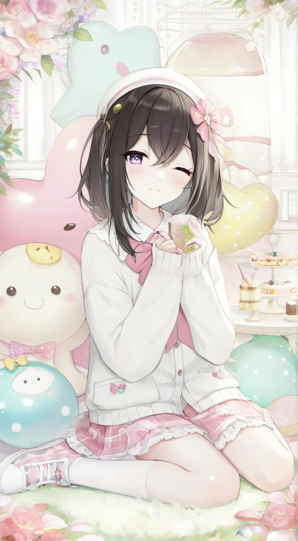 ai character: 🐝YOHANA🌸 background