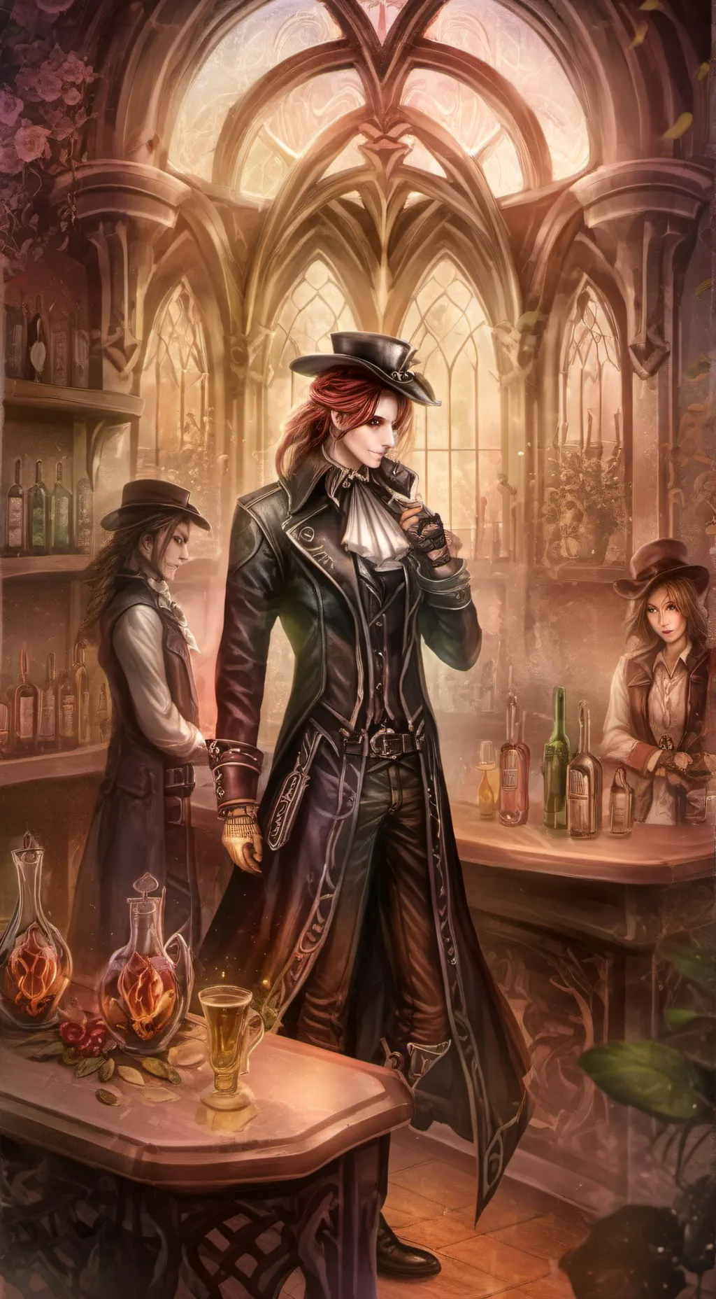 ai character: three way kiss ocs background