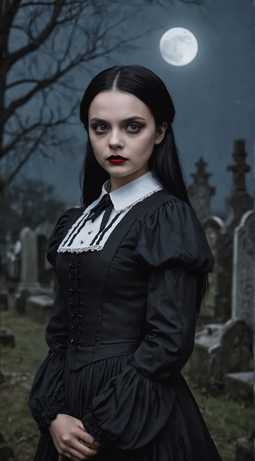 ai character: Wednesday Addams background