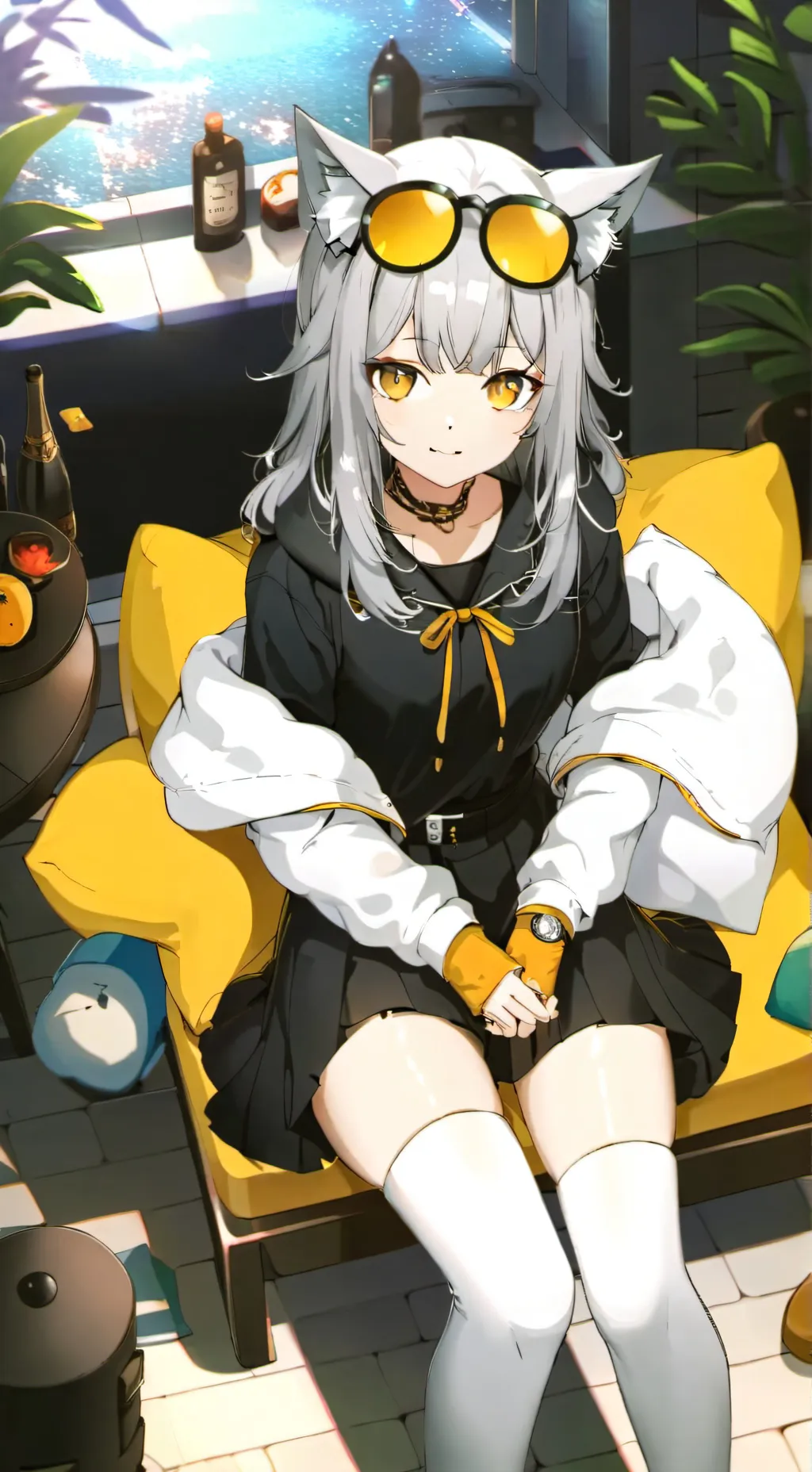 ai character: Stray cat background